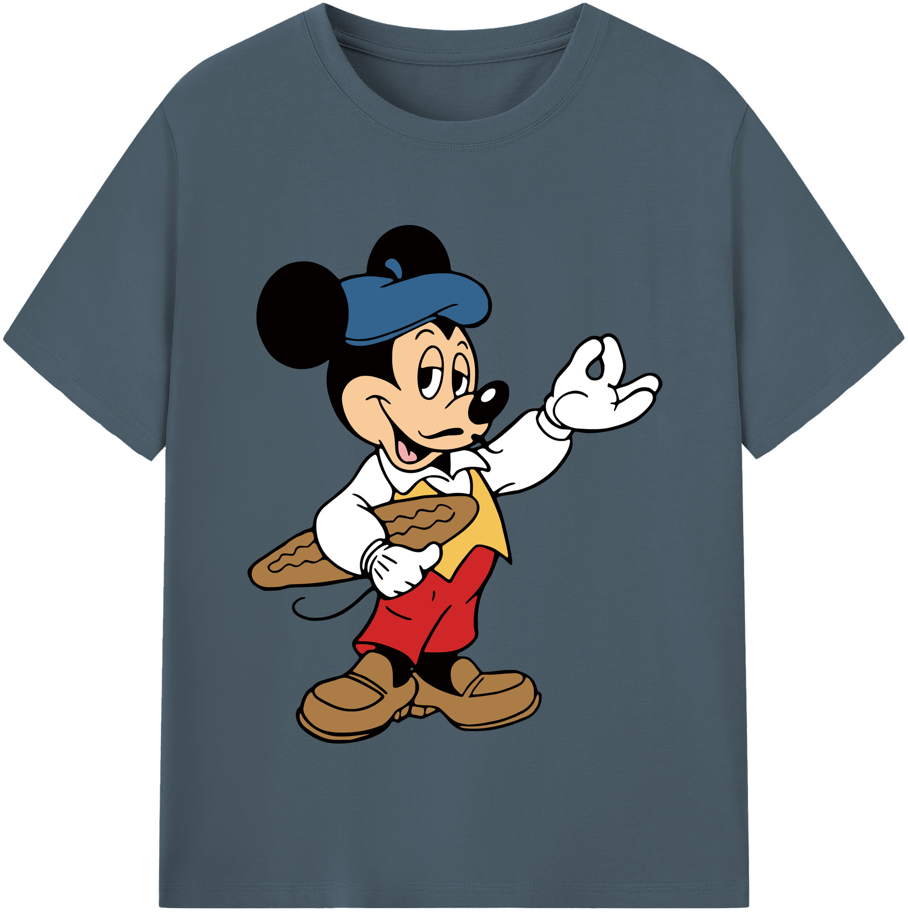 （画像用） ミッキーマウス Mickey Mouse 綿100％半袖Tシャツ（フロントプリント）